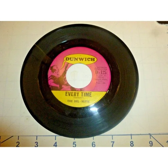 THE DEL-VETTS Last Time Around & Every Time Garage Rock 45 DUNWICH #D-125 1st